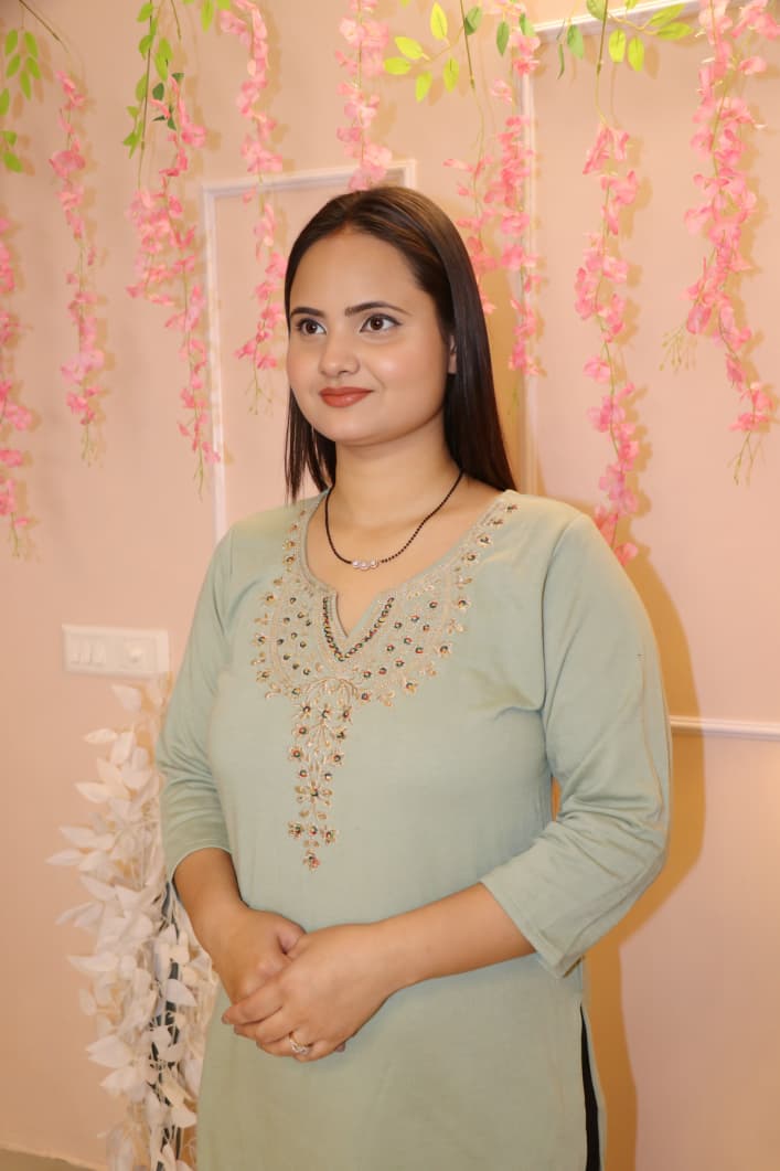 “Pastel Sage Green Embroidered Woollen Kurti – Winter Comfort Wear”